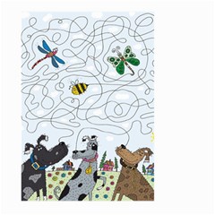 Dog Puzzle Maze Bee Butterfly Large Garden Flag (two Sides) by Modalart