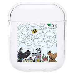 Dog Puzzle Maze Bee Butterfly Hard Pc Airpods 1/2 Case by Modalart