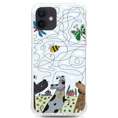 Dog Puzzle Maze Bee Butterfly Iphone 12/12 Pro Tpu Uv Print Case by Modalart