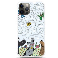 Dog Puzzle Maze Bee Butterfly Iphone 12 Pro Max Tpu Uv Print Case by Modalart