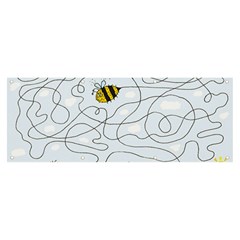 Dog Puzzle Maze Bee Butterfly Banner And Sign 8  X 3  by Modalart