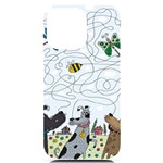 Dog Puzzle Maze Bee Butterfly iPhone 14 Pro Max Black UV Print Case Front