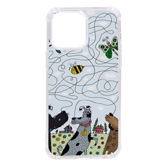 Dog Puzzle Maze Bee Butterfly Iphone 14 Pro Max Tpu Uv Print Case