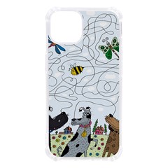 Dog Puzzle Maze Bee Butterfly Iphone 13 Tpu Uv Print Case by Modalart