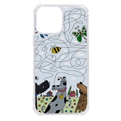 Dog Puzzle Maze Bee Butterfly Iphone 13 Pro Max Tpu Uv Print Case by Modalart