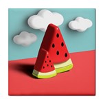 Watermelon Fruit Tile Coaster Front