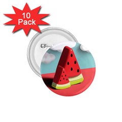 Watermelon Fruit 1.75  Buttons (10 pack)