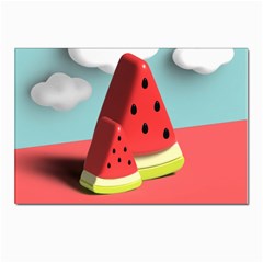 Watermelon Fruit Postcard 4 x 6  (pkg Of 10) by Modalart