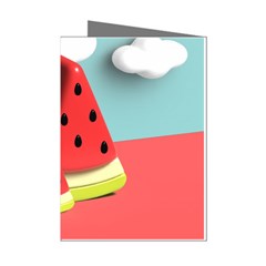 Watermelon Fruit Mini Greeting Cards (pkg Of 8)