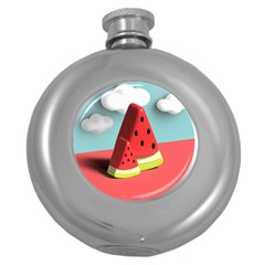 Watermelon Fruit Round Hip Flask (5 Oz) by Modalart