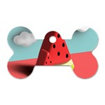 Watermelon Fruit Dog Tag Bone (One Side) Front