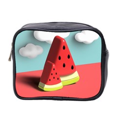 Watermelon Fruit Mini Toiletries Bag (two Sides) by Modalart