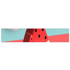 Watermelon Fruit Small Premium Plush Fleece Scarf