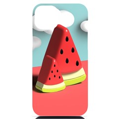 Watermelon Fruit Iphone 14 Plus Black Uv Print Case by Modalart