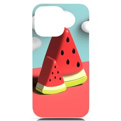 Watermelon Fruit Iphone 14 Pro Max Black Uv Print Case by Modalart