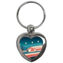 Bridge Transportation Train Toys Key Chain (heart) by Modalart