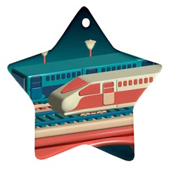 Bridge Transportation Train Toys Star Ornament (two Sides) by Modalart