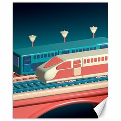 Bridge Transportation Train Toys Canvas 16  X 20  by Modalart