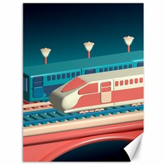 Bridge Transportation Train Toys Canvas 36  X 48  by Modalart