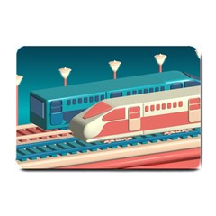 Bridge Transportation Train Toys Small Doormat by Modalart