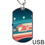 Bridge Transportation Train Toys Dog Tag USB Flash (One Side) Front