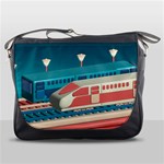 Bridge Transportation Train Toys Messenger Bag Front