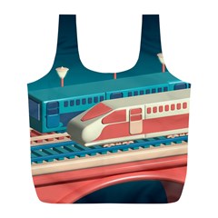 Bridge Transportation Train Toys Full Print Recycle Bag (l) by Modalart