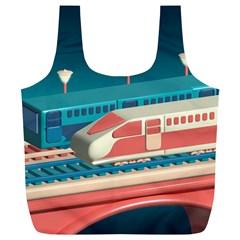 Bridge Transportation Train Toys Full Print Recycle Bag (xl) by Modalart