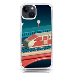 Bridge Transportation Train Toys Iphone 14 Tpu Uv Print Case by Modalart