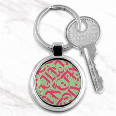 Pattern Ornament Gothic Style Elegant Font Tattoos Key Chain (round) by Bedest