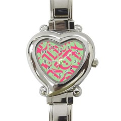 Pattern Ornament Gothic Style Elegant Font Tattoos Heart Italian Charm Watch