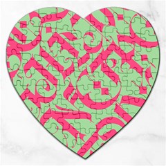 Pattern Ornament Gothic Style Elegant Font Tattoos Jigsaw Puzzle (Heart)