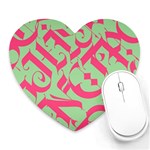 Pattern Ornament Gothic Style Elegant Font Tattoos Heart Mousepad Front