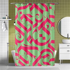 Pattern Ornament Gothic Style Elegant Font Tattoos Shower Curtain 48  x 72  (Small) 