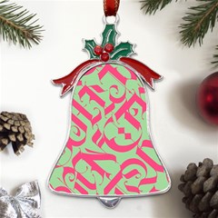 Pattern Ornament Gothic Style Elegant Font Tattoos Metal Holly Leaf Bell Ornament