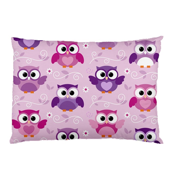 Seamless Cute Colourfull Owl Kids Pattern Pillow Case