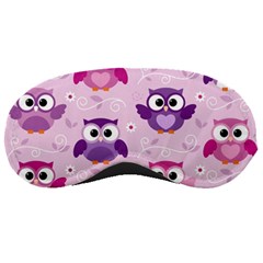 Seamless Cute Colourfull Owl Kids Pattern Sleep Mask by Bedest