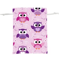 Seamless Cute Colourfull Owl Kids Pattern Lightweight Drawstring Pouch (xl) by Bedest