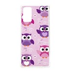 Seamless Cute Colourfull Owl Kids Pattern Samsung Galaxy Note 20 TPU UV Case Front