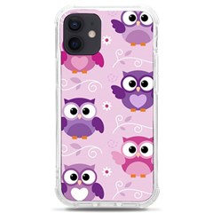 Seamless Cute Colourfull Owl Kids Pattern Iphone 12 Mini Tpu Uv Print Case	 by Bedest