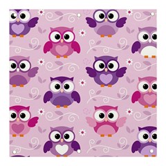 Seamless Cute Colourfull Owl Kids Pattern Banner And Sign 3  X 3  by Bedest