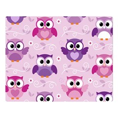 Seamless Cute Colourfull Owl Kids Pattern Premium Plush Fleece Blanket (large) by Bedest