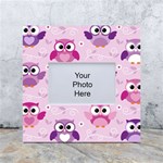 Seamless Cute Colourfull Owl Kids Pattern White Box Photo Frame 4  x 6  Front