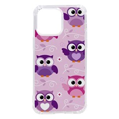 Seamless Cute Colourfull Owl Kids Pattern Iphone 14 Pro Max Tpu Uv Print Case by Bedest