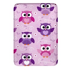 Seamless Cute Colourfull Owl Kids Pattern Rectangular Glass Fridge Magnet (4 Pack) by Bedest