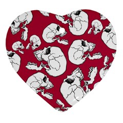 Terrible Frightening Seamless Pattern With Skull Ornament (heart)