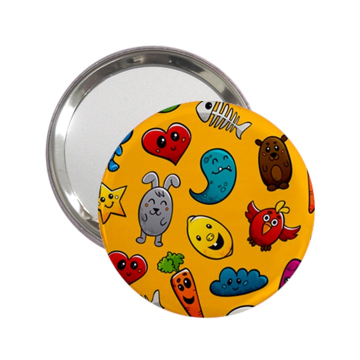 Graffiti Characters Seamless Ornament 2.25  Handbag Mirrors