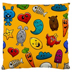 Graffiti Characters Seamless Ornament Large Cushion Case (one Side) by Bedest