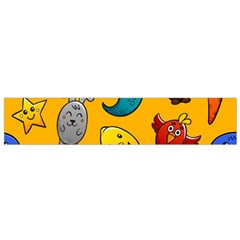 Graffiti Characters Seamless Ornament Small Premium Plush Fleece Scarf by Bedest