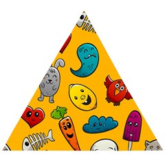 Graffiti Characters Seamless Ornament Wooden Puzzle Triangle by Bedest